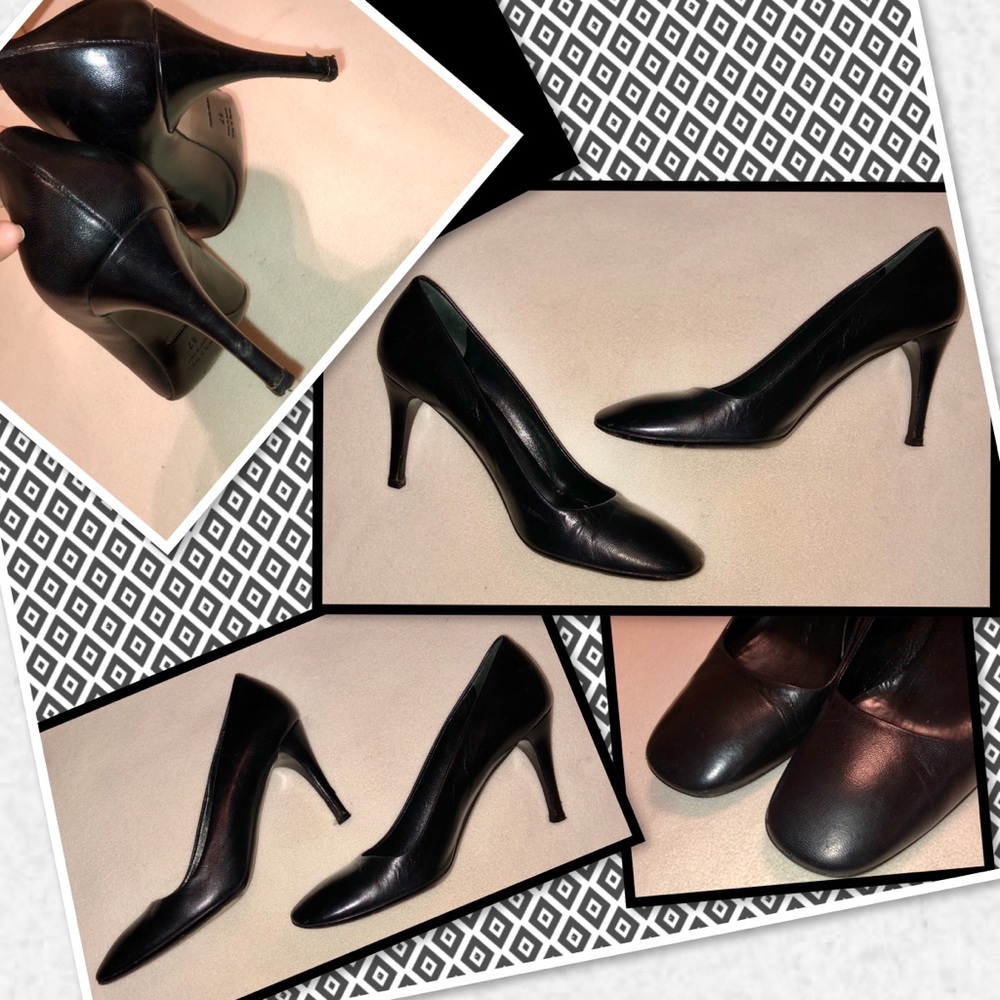 Prada Black Leather Heels
